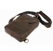 Шкіряна сумка слінг Crossline #1 - Темно-коричнева 771