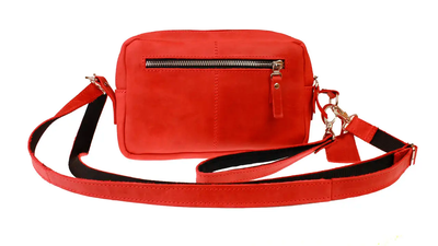 Кожаная женская сумочка клатч "FS" - Красная 763 фото