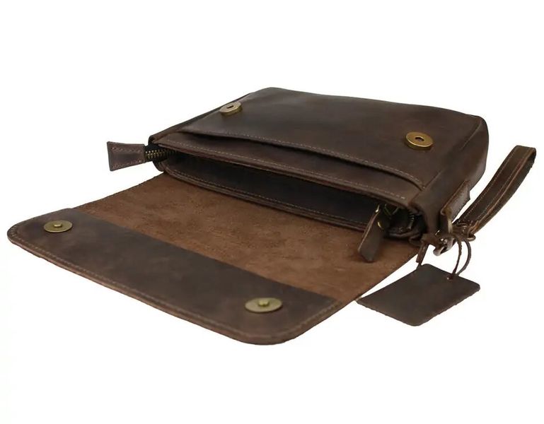 Шкіряна жіноча сумочка клатч Classic - Темно-коричнева 802 фото