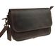 Шкіряна жіноча сумочка клатч Classic - Темно-коричнева 802