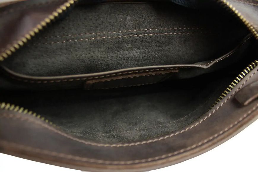 Шкіряна жіноча сумочка клатч Classic - Темно-коричнева 802 фото