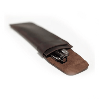 Шкіряний пенал Mini - Темно-коричневий 888 фото