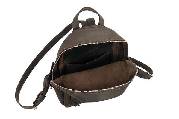 Жіночий шкіряний рюкзак "Milady" - Темно-коричневий 714 фото
