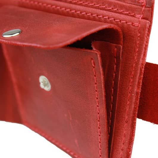Кошелек кожаный Renesans - Красный 751 фото