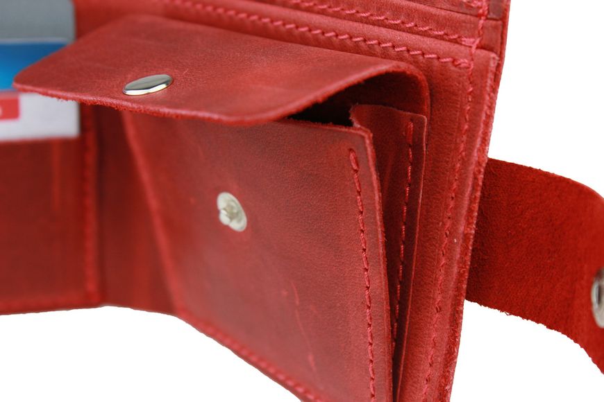 Кошелек кожаный Renesans - Красный 751 фото