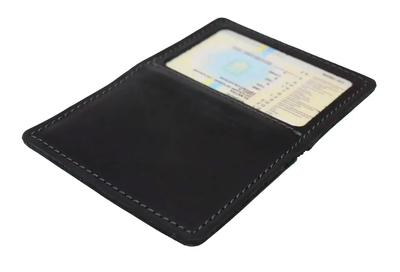 Обложка прозрачная для автодокументов / ID паспорта (черная) 855 фото