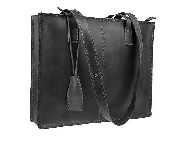 Шкіряна жіноча сумка A2 - Чорна 803 фото