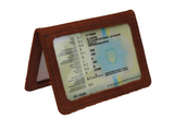 Обкладинка прозора для автодокументів / ID паспорта (світло-коричнева) 855 фото