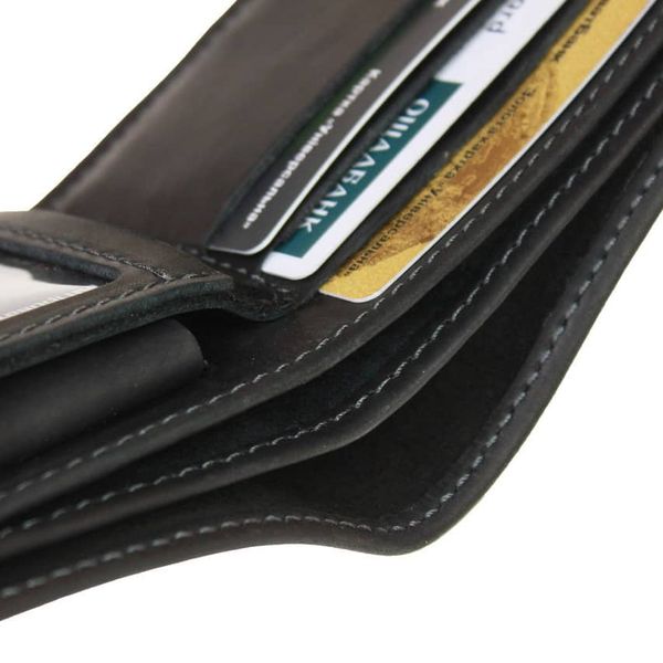 Шкіряний гаманець Classic Plus - Чорний 750 фото