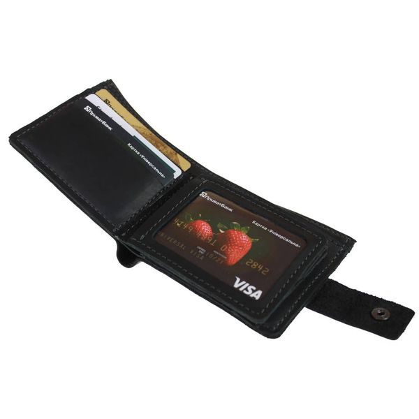 Кожаный кошелек Classic Plus - Черный 750 фото