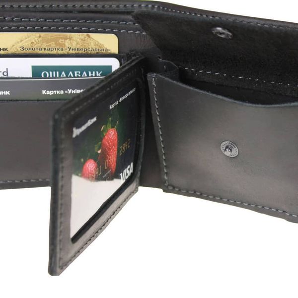 Шкіряний гаманець Classic Plus - Чорний 750 фото