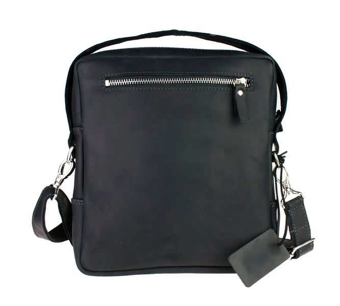 Шкіряна чоловіча сумка через плече RX - Чорна 774 фото