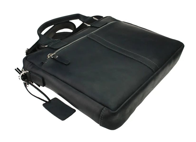 Шкіряна сумка Universal для документів А4 / ноутбука - Чорна 795 фото