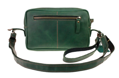 Шкіряна жіноча сумочка клатч "ZP" - Зелена 723 фото