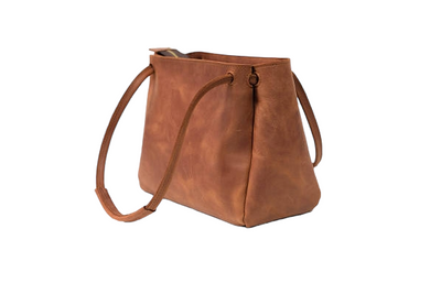 Жіноча шкіряна сумка "Asia" - Світло-коричнева 702 фото