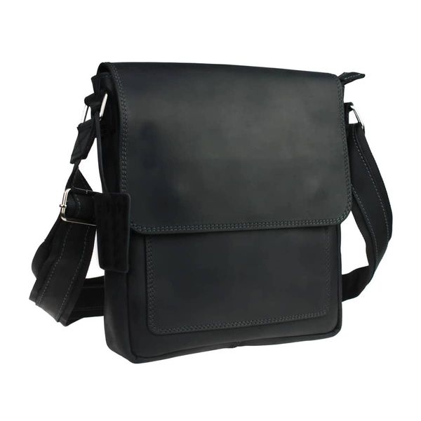 Шкіряна чоловіча сумка M2 series - Чорна 789 фото