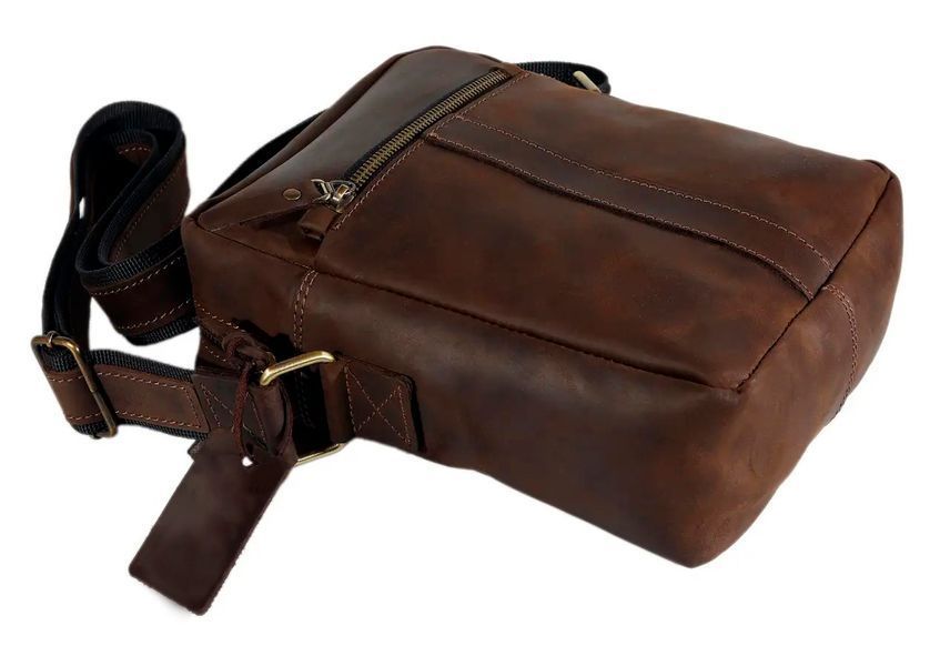 Шкіряна чоловіча сумка &laquo;New Moon Line&raquo; - Темно-коричнева 716 фото