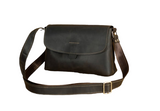 Кожаная женская сумка Blank – Темно-коричневая 673 фото