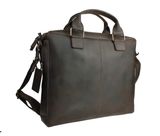 Шкіряна сумка Standart для документів A4 / ноутбука - Темно-коричнева 796 фото
