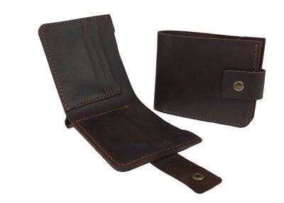 Кожаный кошелек Modern Double - Черный 765 фото