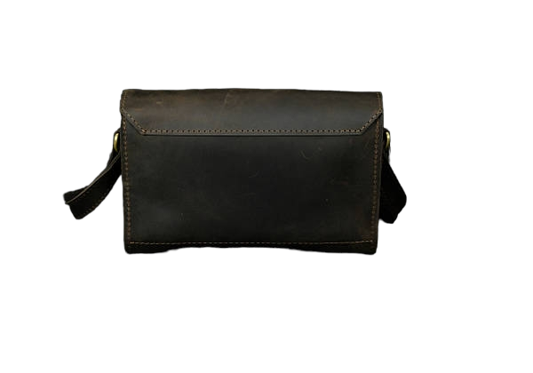 Жіноча шкіряна сумка Mia - Темно-коричнева 684 фото