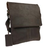Шкіряна чоловіча сумка Demure - Темно-коричнева 717 фото