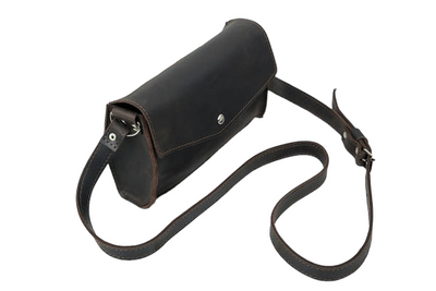 Жіноча шкіряна сумочка Sensitive - Темно-коричнева 704 фото