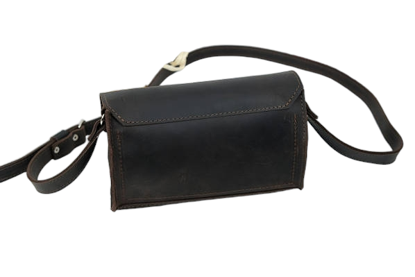 Жіноча шкіряна сумочка Sensitive - Темно-коричнева 704 фото