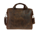 Кожаная сумка для документов Double - Темно-коричневый 724