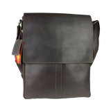 Шкіряна вертикальна сумка XL для документів А4 - Темно-коричнева 787 фото