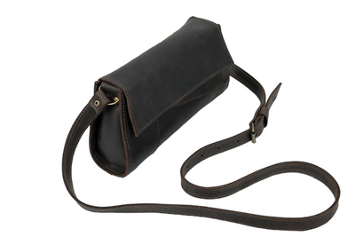 Жіноча шкіряна сумочка Alive - Темно-коричнева 707 фото