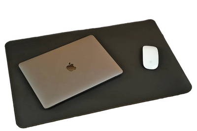 Кожаный бювар, подкладка на стол (под ноутбук) 375х600 мм - Темно-коричневий 903 фото