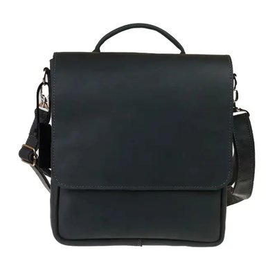 Кожаная мужская сумка HML - Черная 780 фото